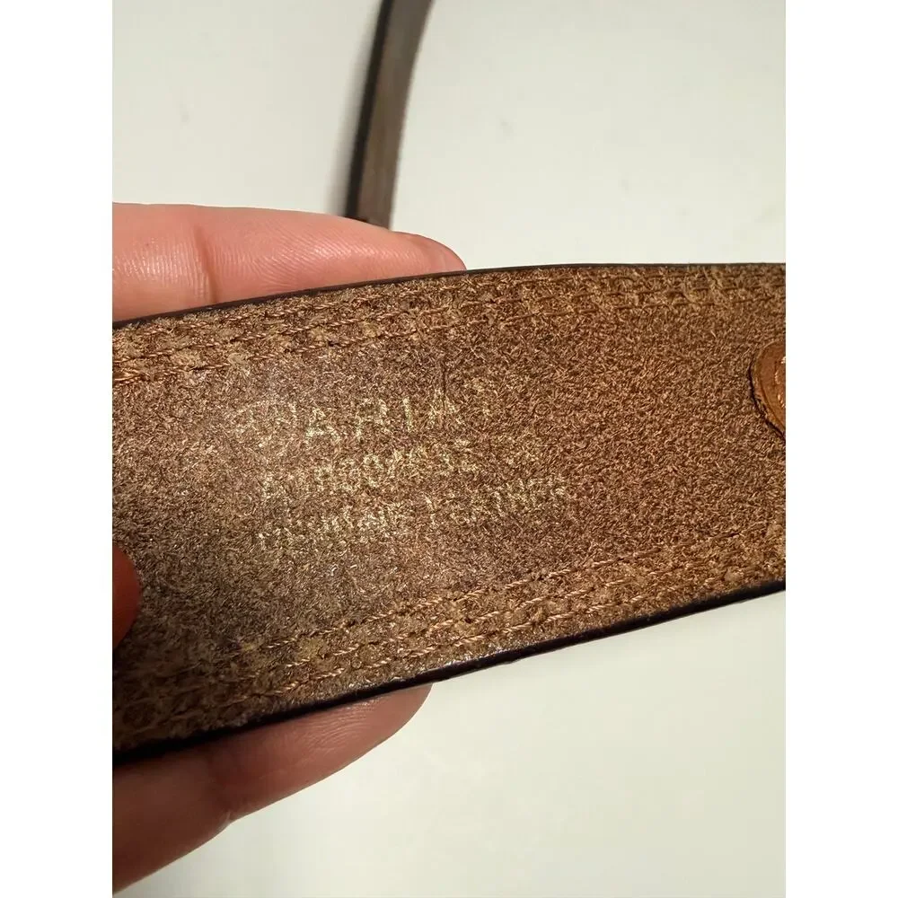 Ariat Brown Leather Men's Belt with Silver Buckle